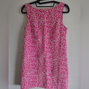 Lilly Pulitzer Floral Sleeveless Dress Pink and White Size 4